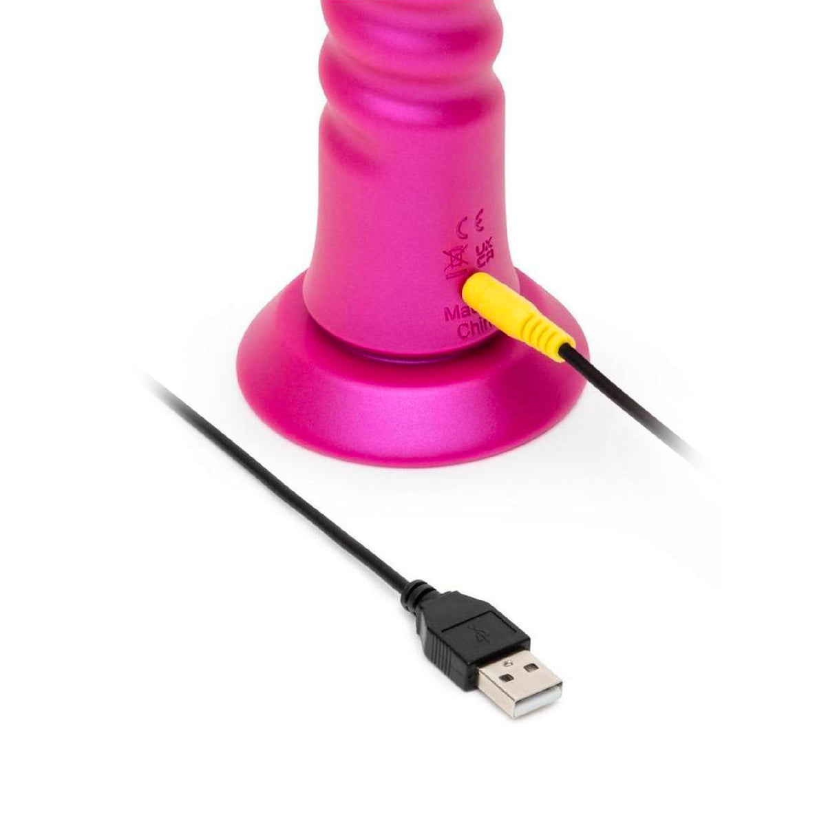 ROMP Jiggle Rechargeable Silicone Thrusting Vibrating Dildo with Suction Cup