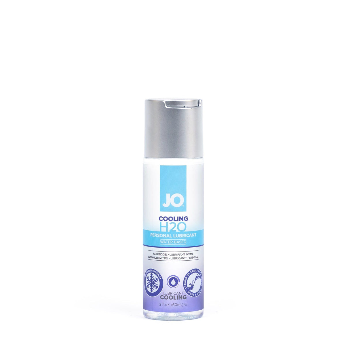 JO Cooling H2O personal lubricant bottle on a white background