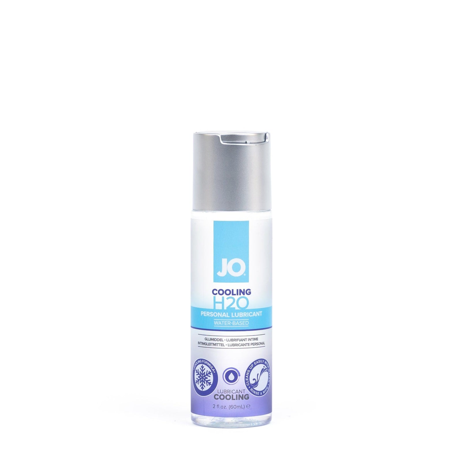 JO Cooling H2O personal lubricant bottle on a white background