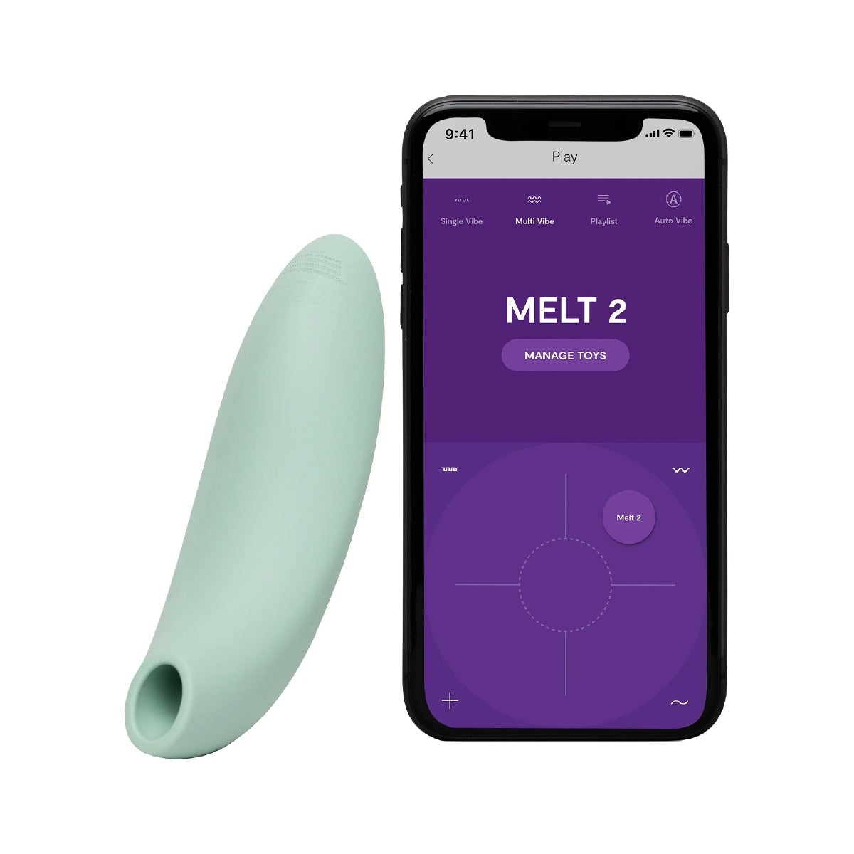 We-Vibe Melt 2 Rechargeable Silicone Clitoral Suction Couples Vibrator