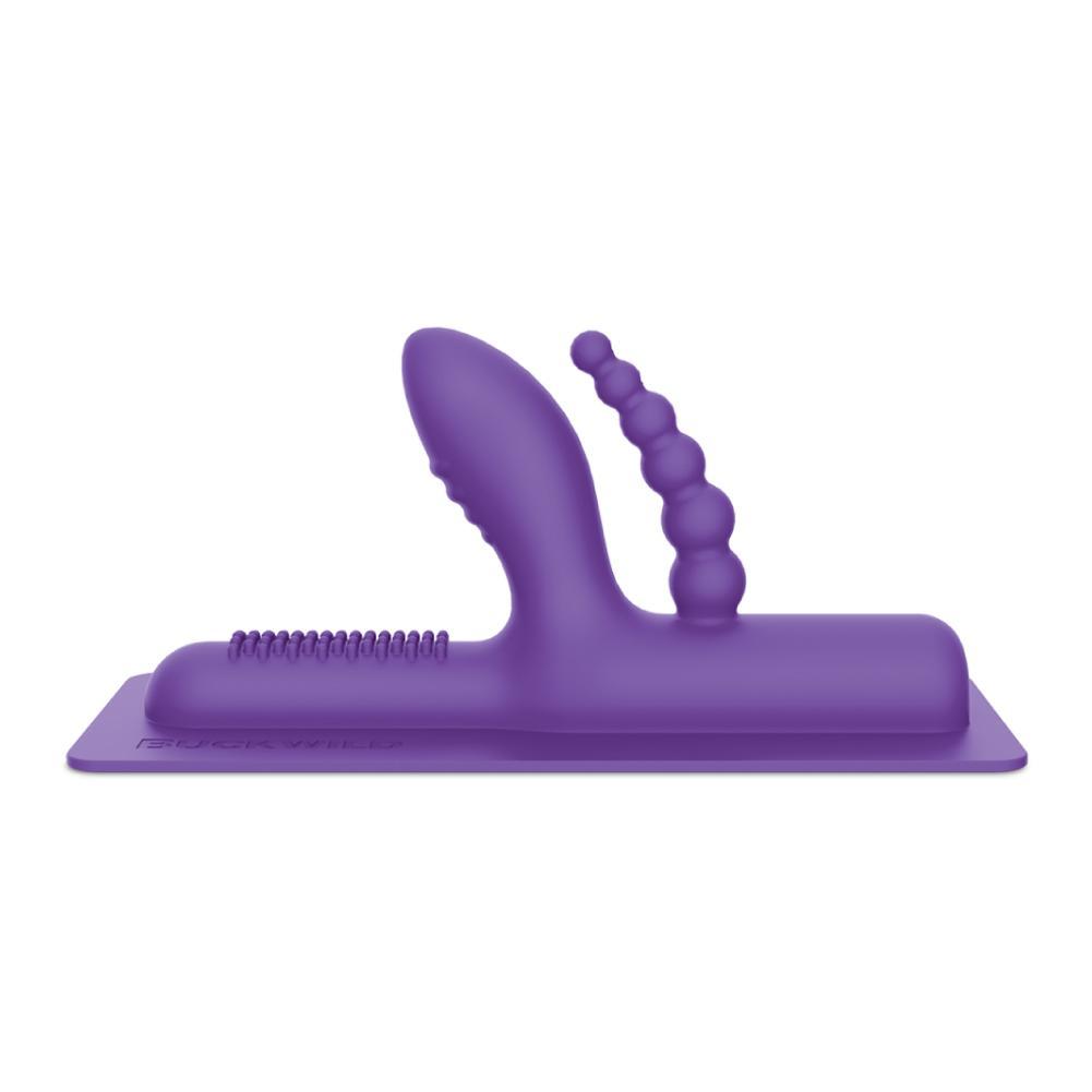 Purple Buckwild - Double Penetration Silicone Attachment