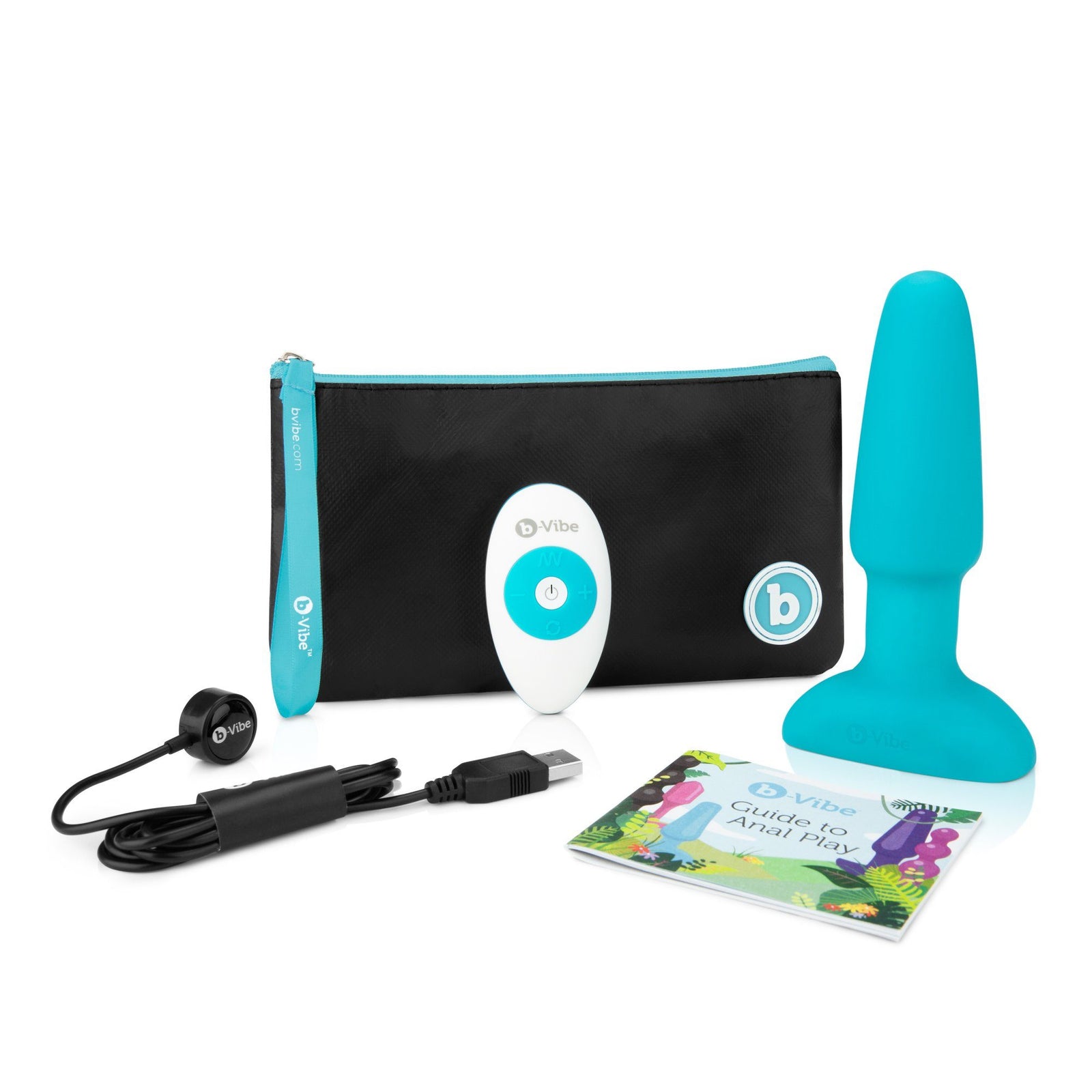 b-Vibe Rimming Plug 2 Teal - The Cowgirl Sex Machine