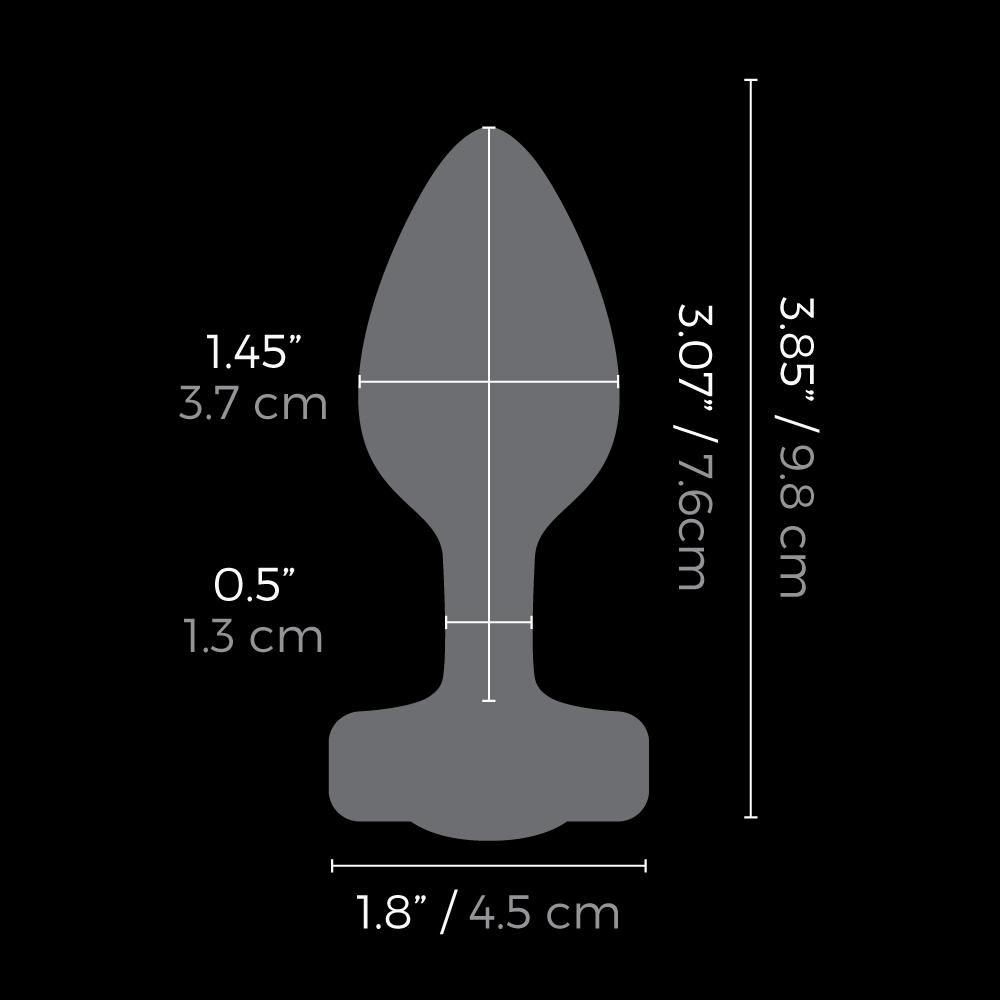 Specifications of the b-Vibe Vibrating Jewel Plug S/M - The Cowgirl Sex Machine