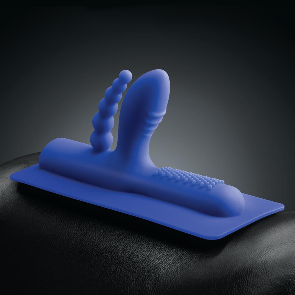 Buckwild - Double Penetration Silicone Attachment Navy - The Cowgirl Sex Machine
