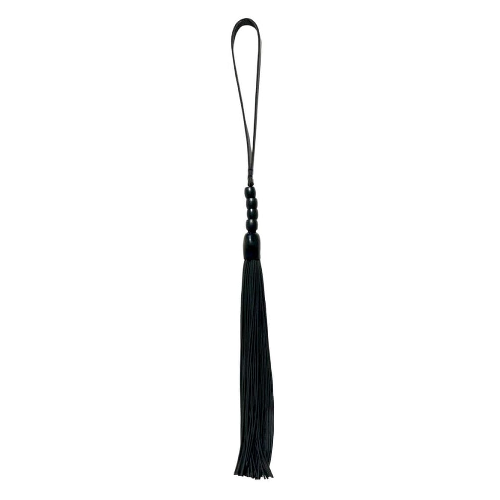 Sex &amp; Mischief Beaded Flogger Noir Whip - The Cowgirl Sex Machine
